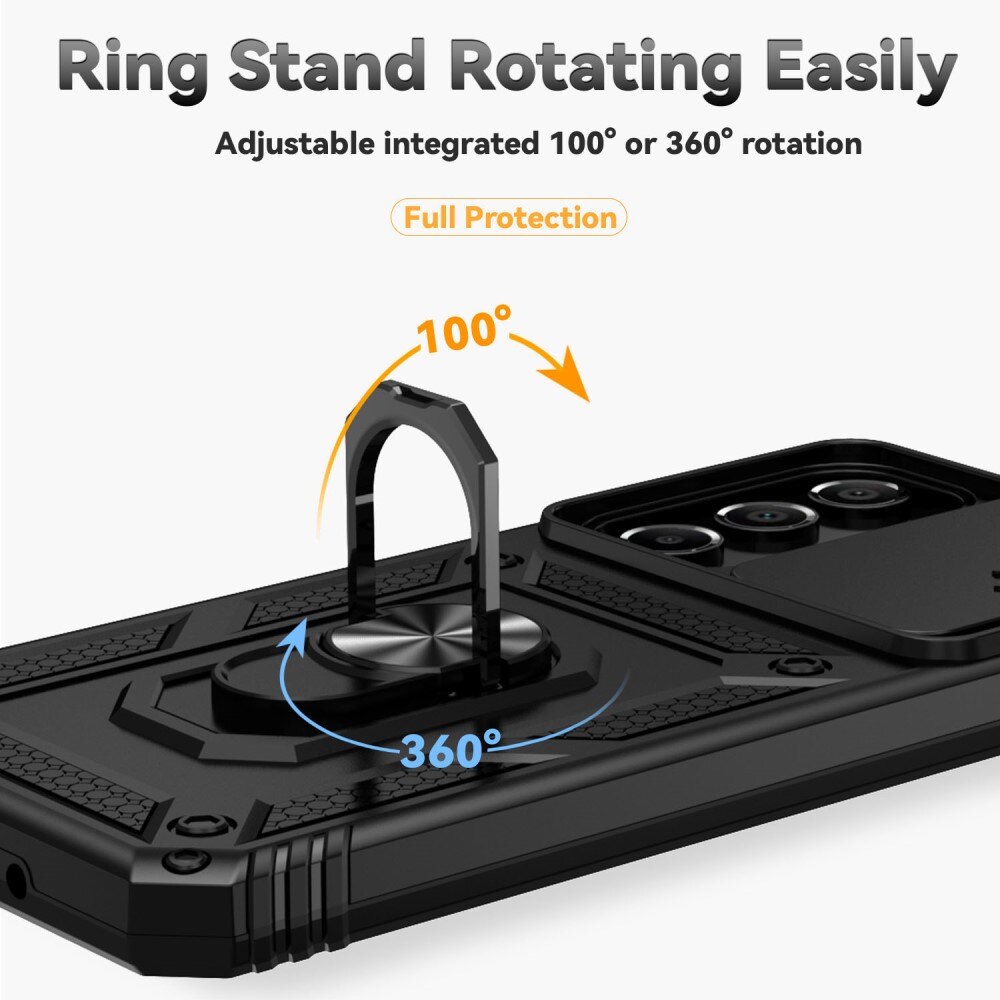 Samsung Galaxy A16 Hybrid Case Tech Ring w. Camera Protector Black