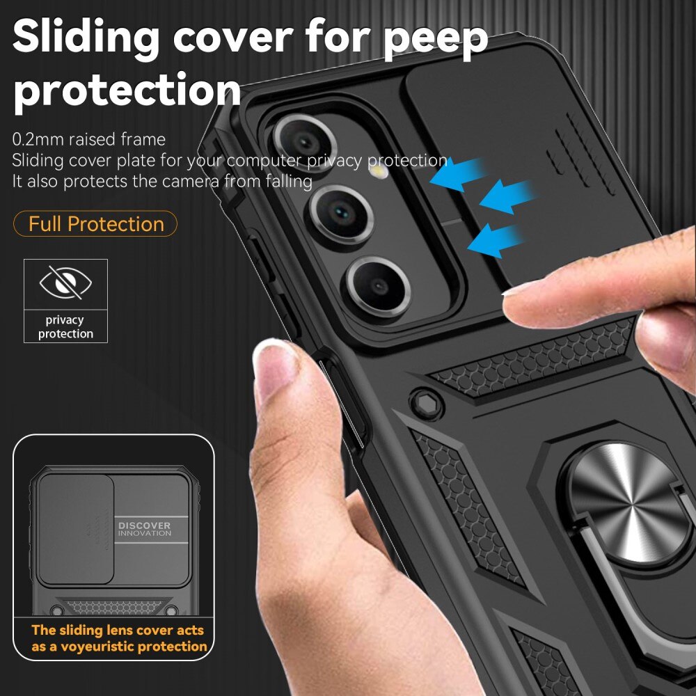 Samsung Galaxy A16 Hybrid Case Tech Ring w. Camera Protector Black