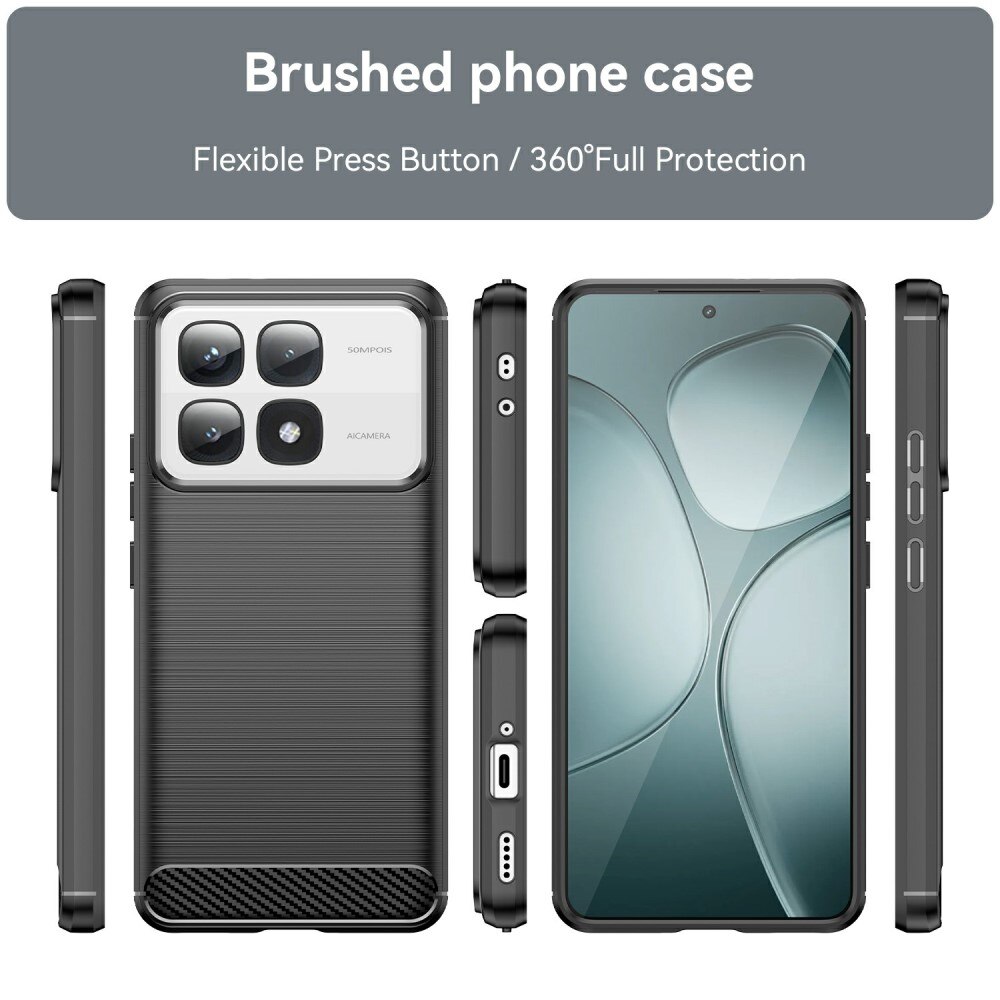 Xiaomi 14T Pro Brushed TPU Case Black