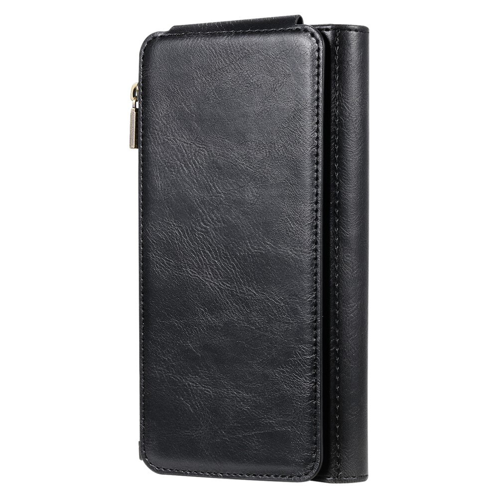 iPhone 16 Pro Magnet Leather Multi Wallet Black