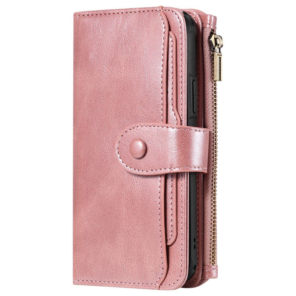 iPhone 16 Magnet Leather Multi Wallet Pink