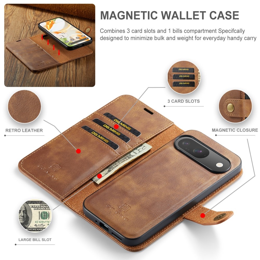 Google Pixel 9 Pro Magnet Wallet Cognac