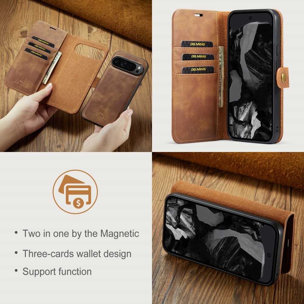 Google Pixel 9 Pro XL Magnet Wallet Cognac