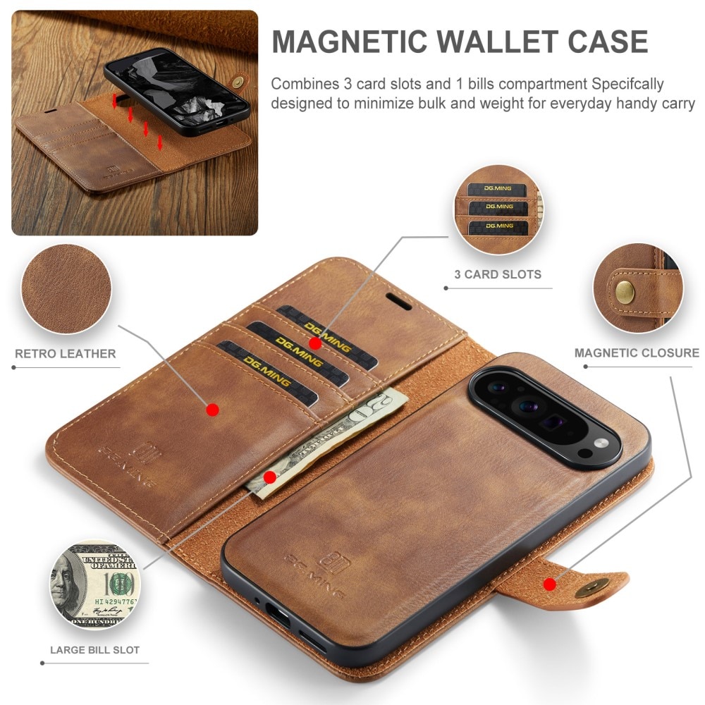 Google Pixel 9 Pro XL Magnet Wallet Cognac