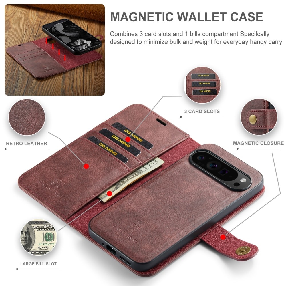 Google Pixel 9 Pro XL Magnet Wallet Red