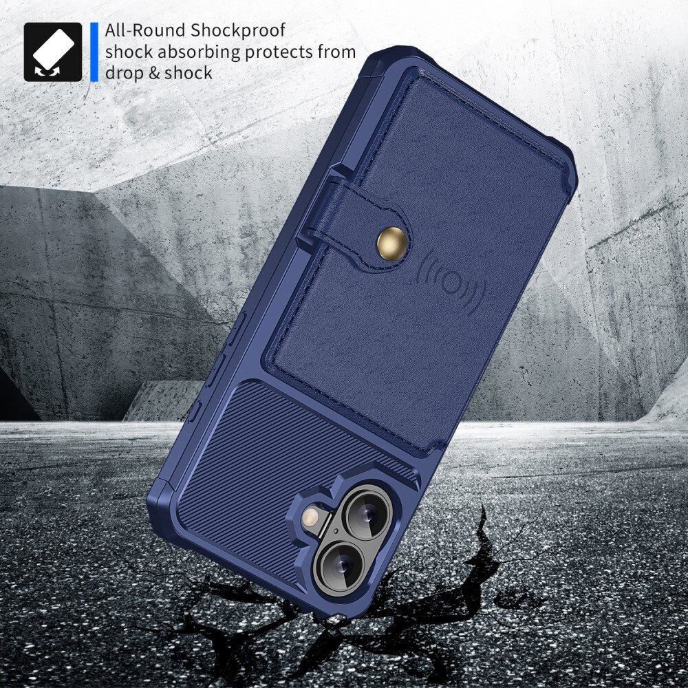 iPhone 16 Tough Multi-slot Case Blue