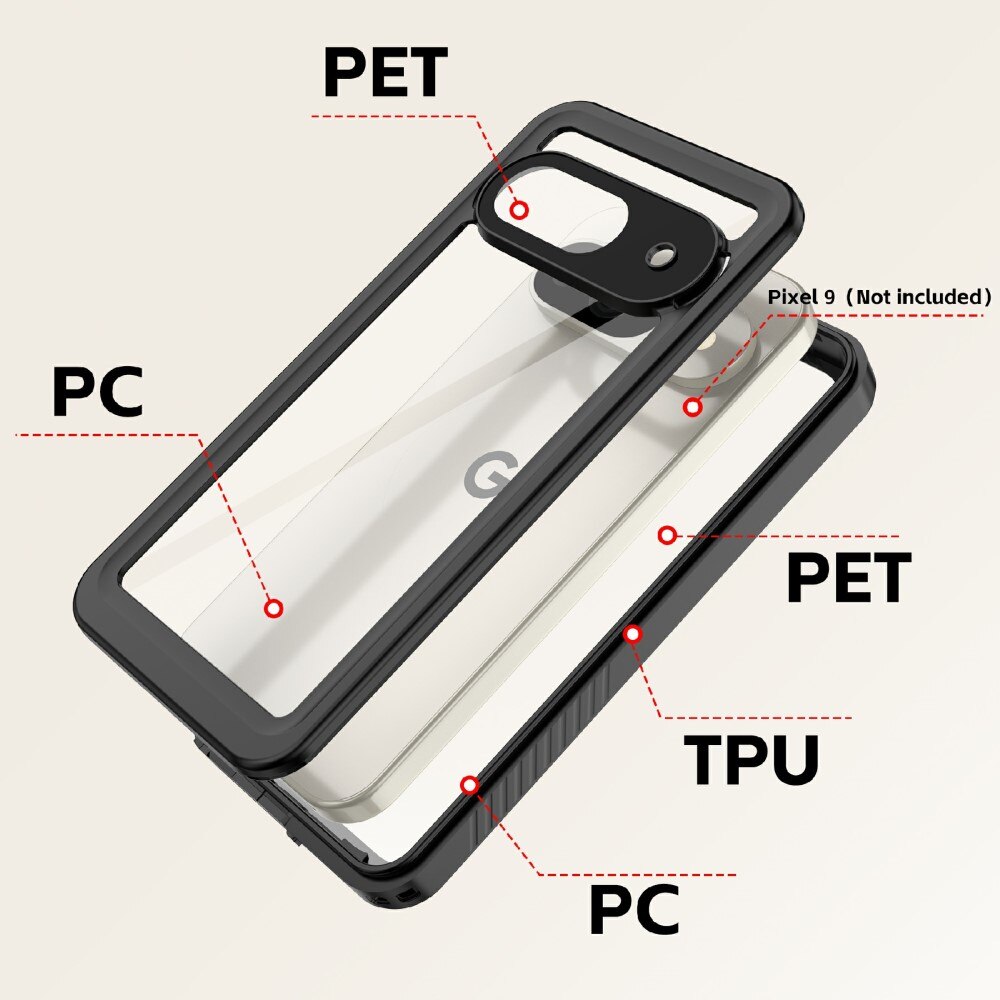 Google Pixel 9 Waterproof Case Transparent