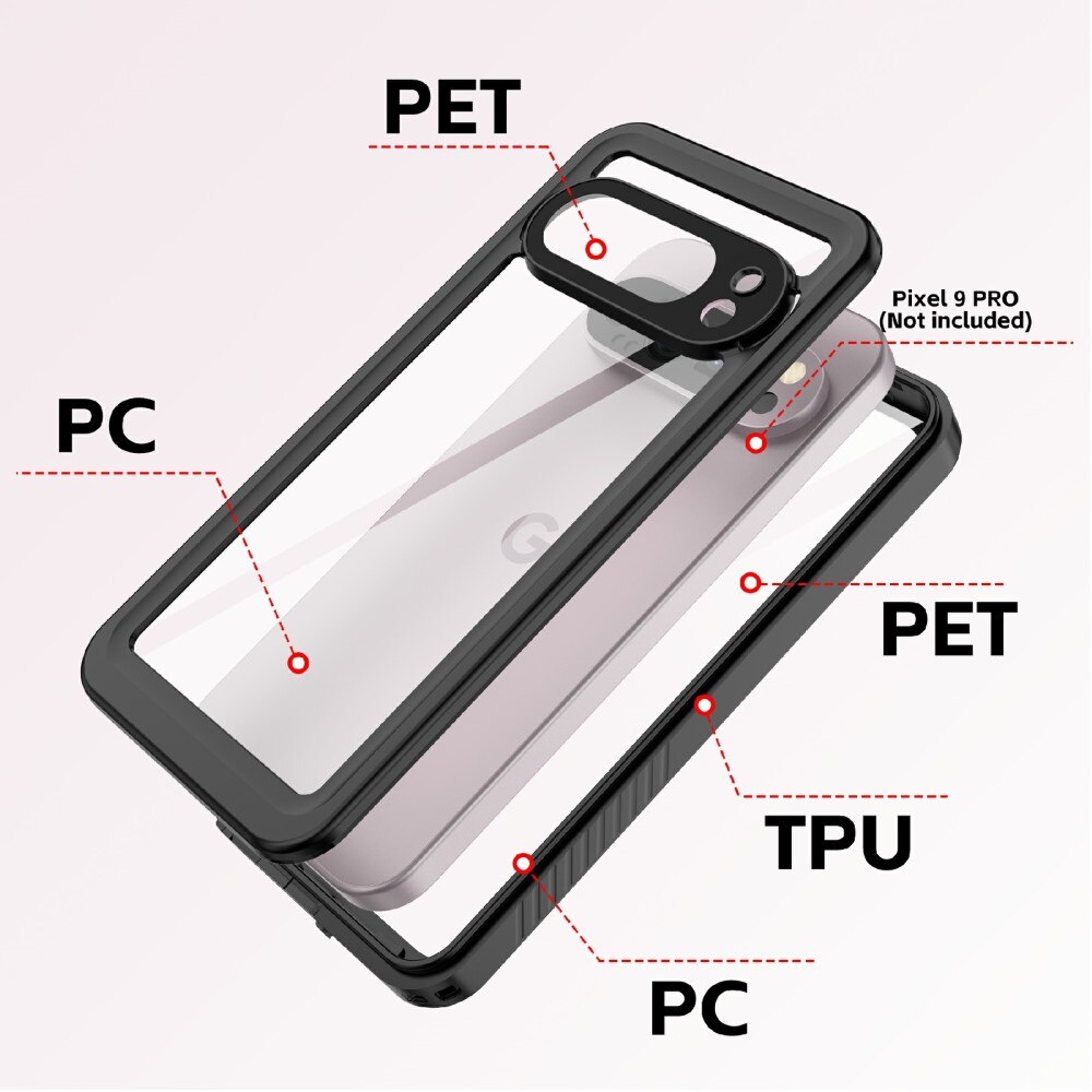 Google Pixel 9 Pro Waterproof Case Transparent