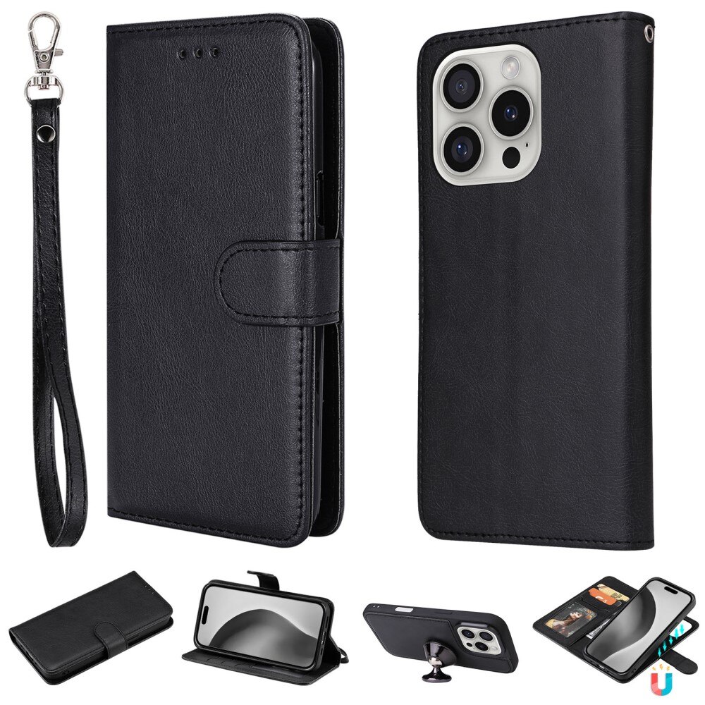 iPhone 16 Pro Max Magnetic Book Cover Black