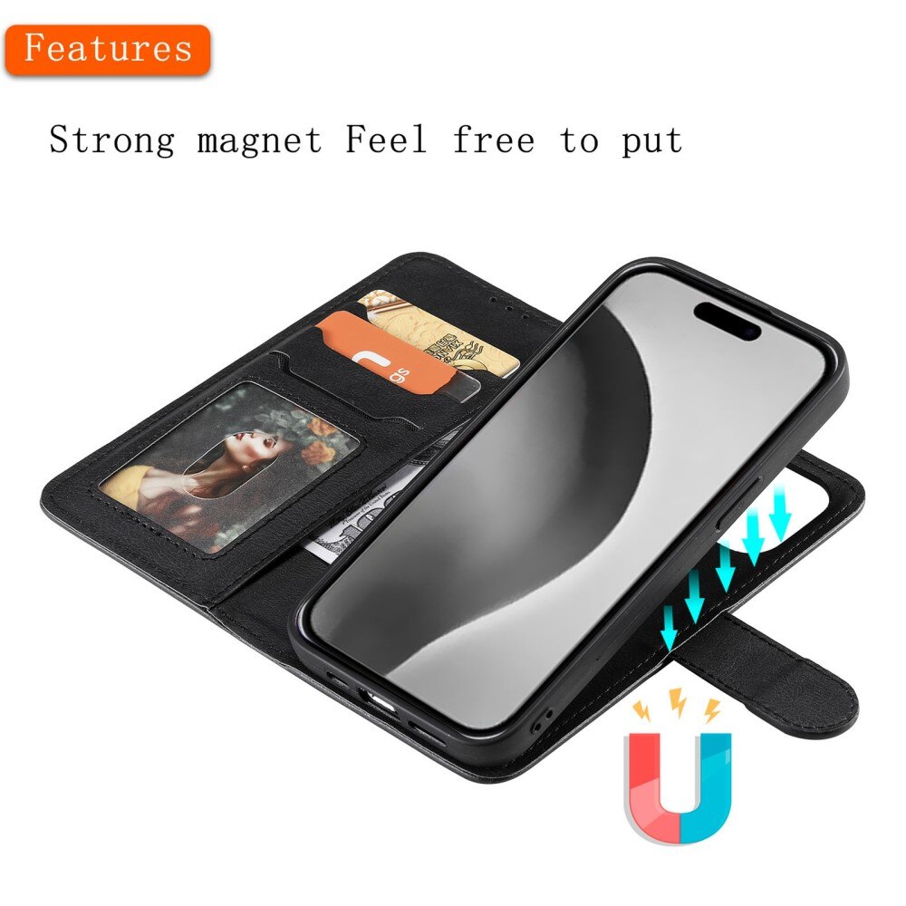 iPhone 16 Pro Max Magnetic Book Cover Black