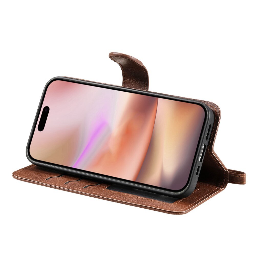 iPhone 16 Magnetic Book Cover Brown