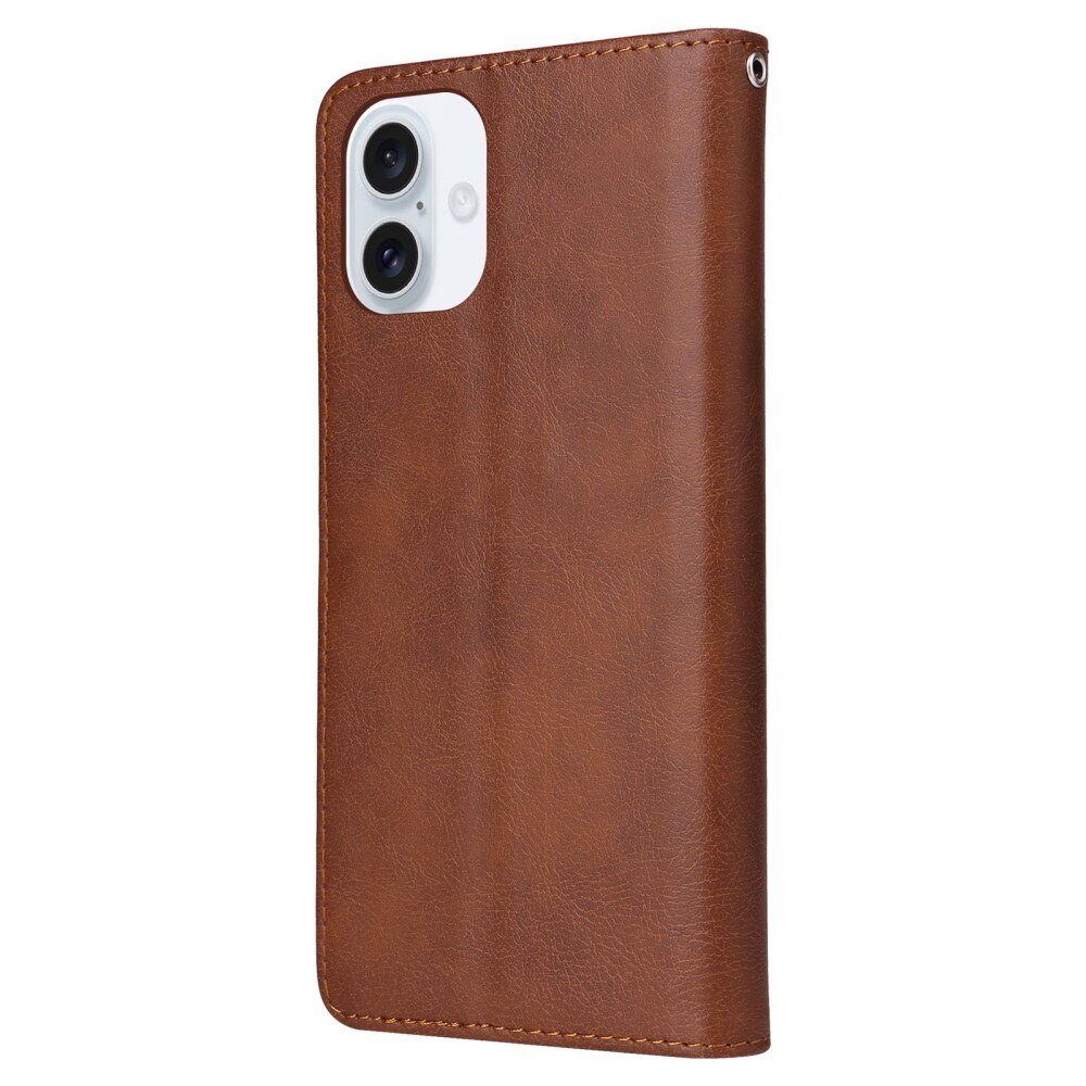 iPhone 16 Magnetic Book Cover Brown