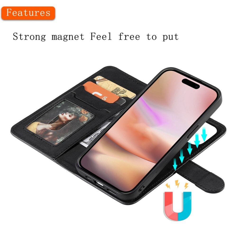 iPhone 16 Magnetic Book Cover Black