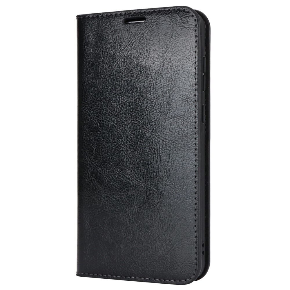 Samsung Galaxy S24 FE Genuine Leather Wallet Case Black