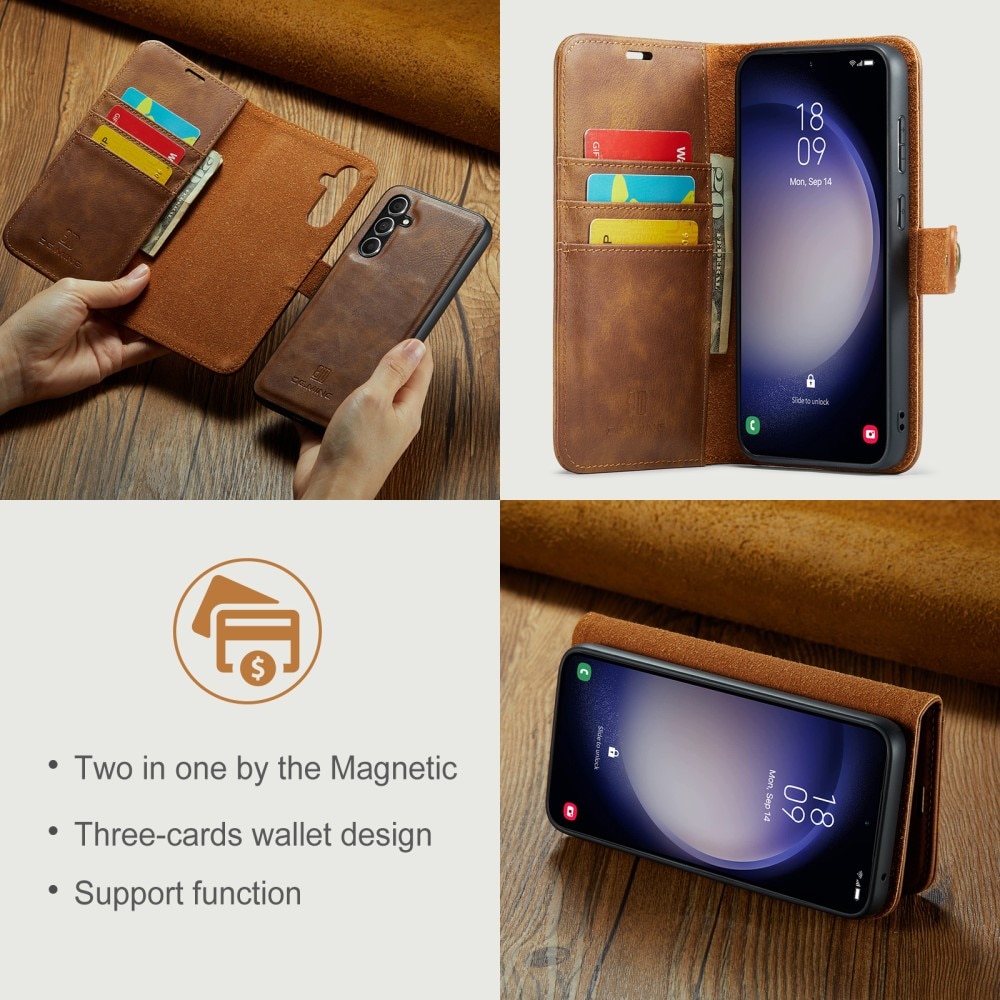 Samsung Galaxy S24 FE Magnet Wallet Cognac