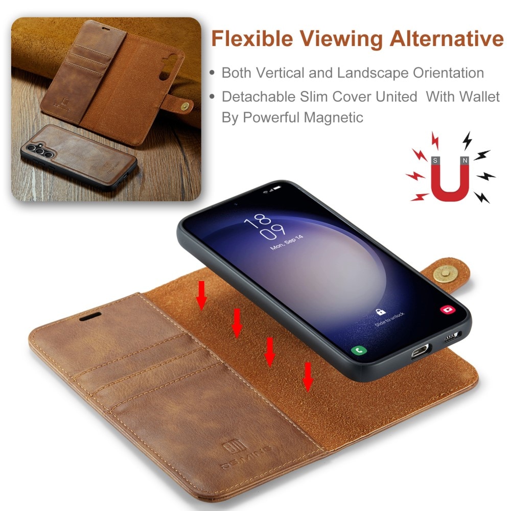 Samsung Galaxy S24 FE Magnet Wallet Cognac