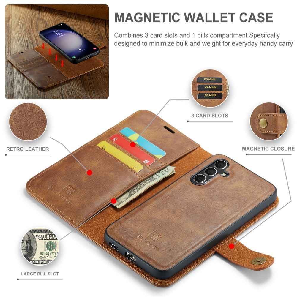 Samsung Galaxy S24 FE Magnet Wallet Cognac