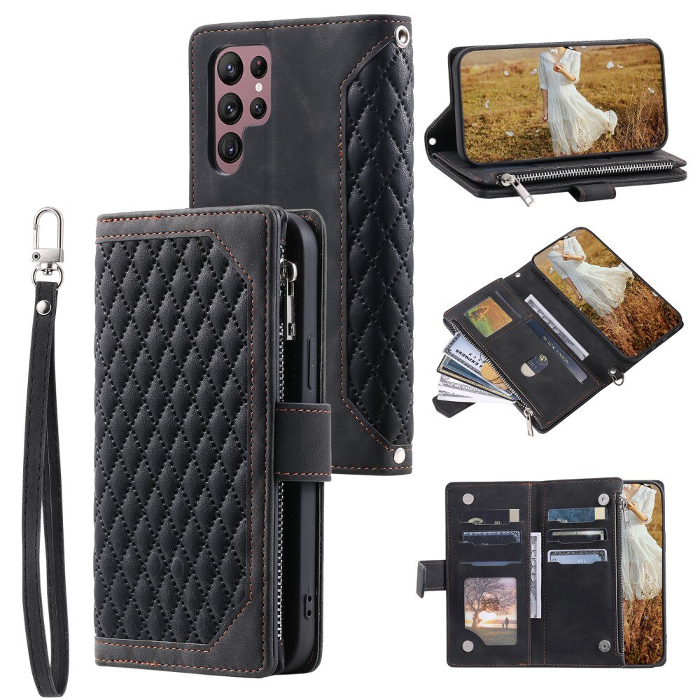 Samsung Galaxy S25 Ultra Wallet/Purse Quilted Black