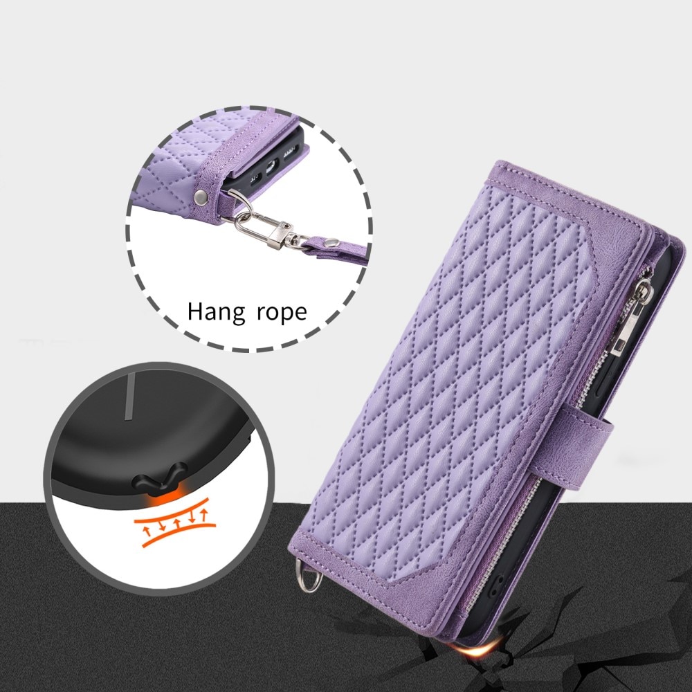 Samsung Galaxy S25 Ultra Wallet/Purse Quilted Purple