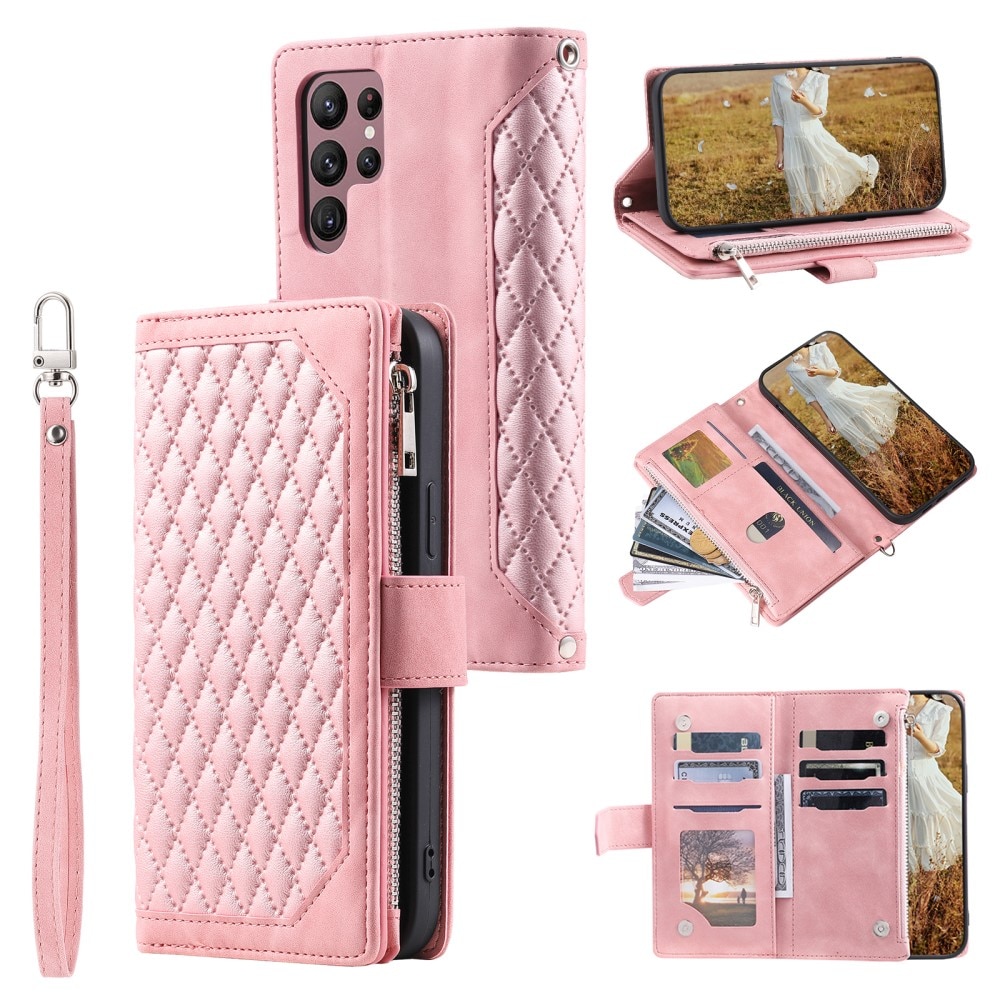 Samsung Galaxy S25 Ultra Wallet/Purse Quilted Pink