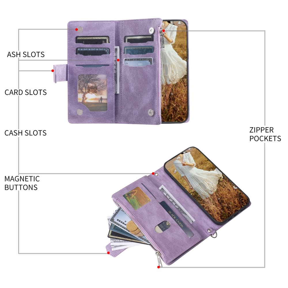 Samsung Galaxy S25 Wallet/Purse Quilted Purple