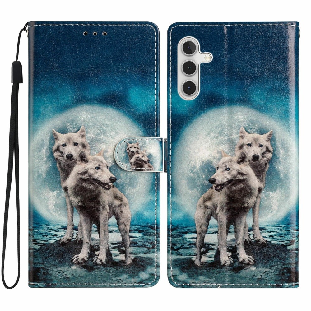 Samsung Galaxy S25 Wallet Book Cover Wolves