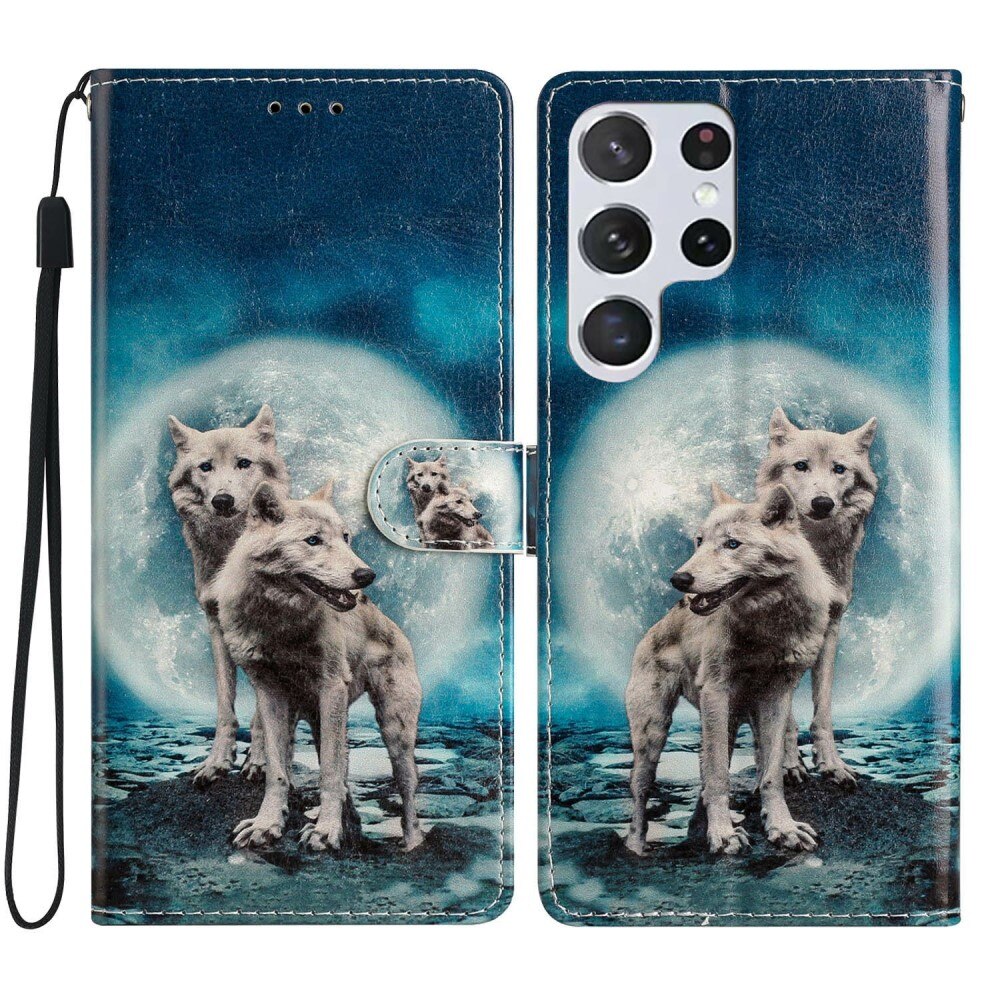 Samsung Galaxy S25 Ultra Wallet Book Cover Wolves