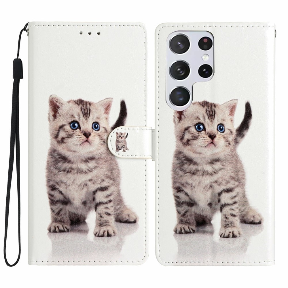 Samsung Galaxy S25 Ultra Wallet Book Cover Kitten