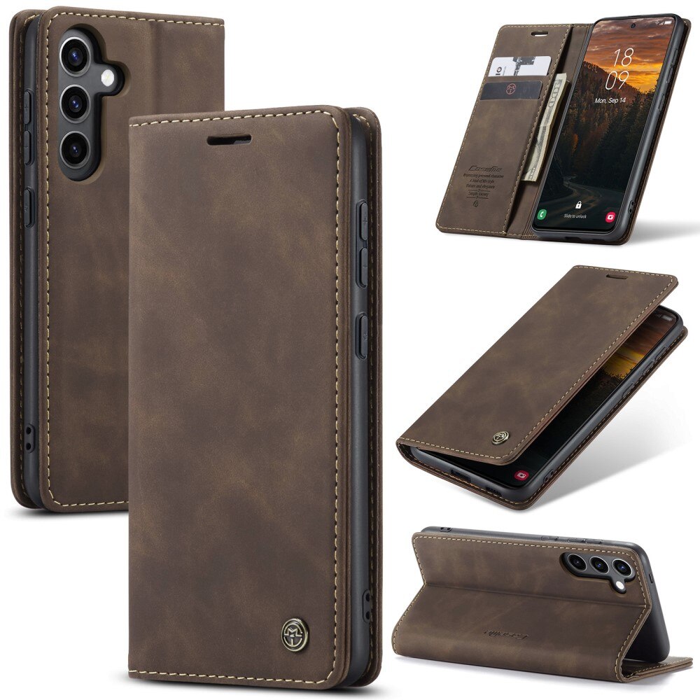 Samsung Galaxy S24 FE Slim Wallet Case Brown