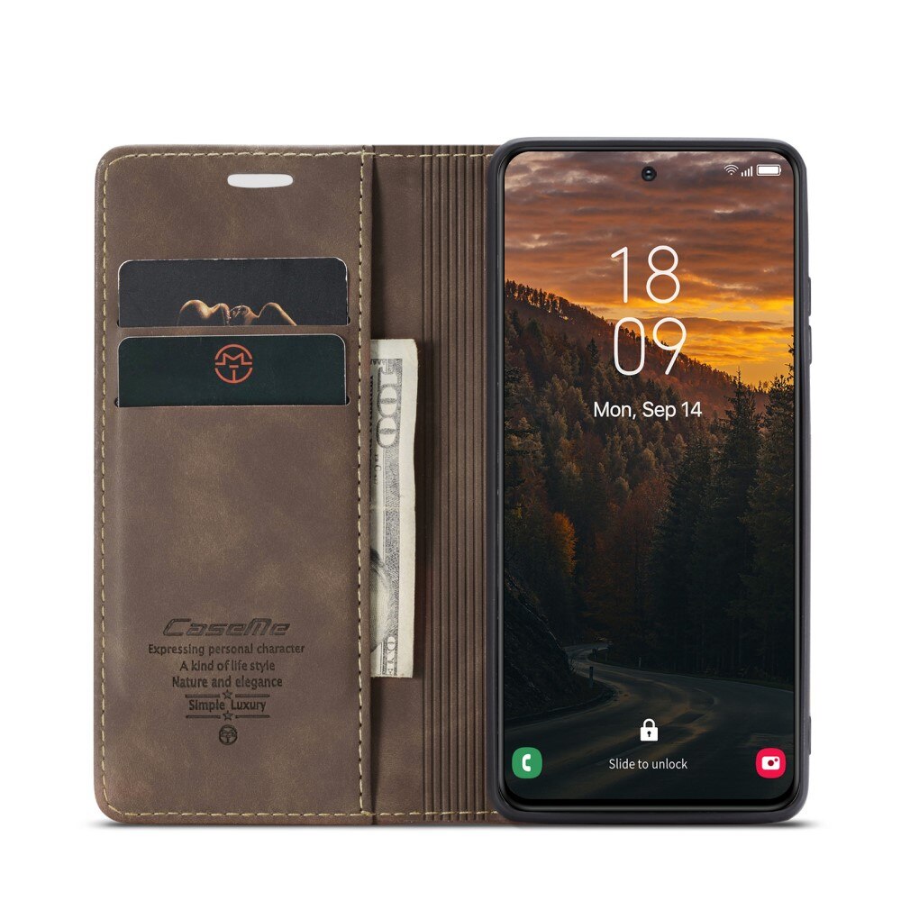 Samsung Galaxy S24 FE Slim Wallet Case Brown