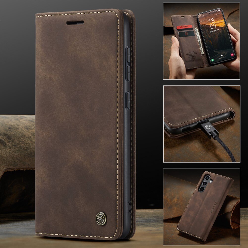 Samsung Galaxy S24 FE Slim Wallet Case Brown