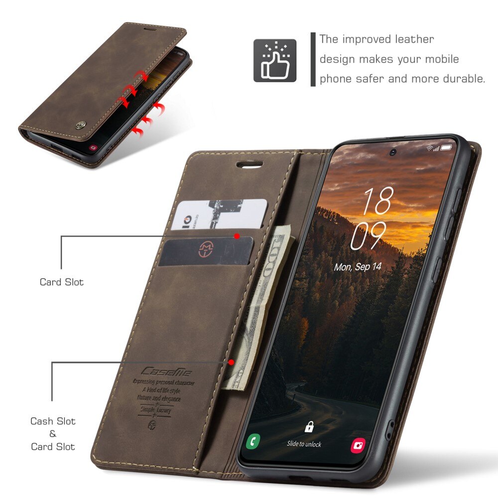 Samsung Galaxy S24 FE Slim Wallet Case Brown