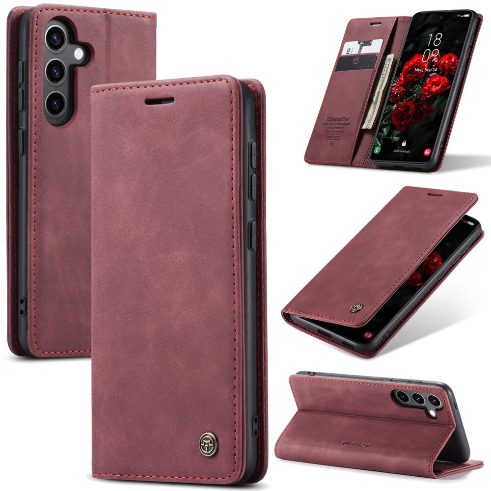 Samsung Galaxy S24 FE Slim Wallet Case Red