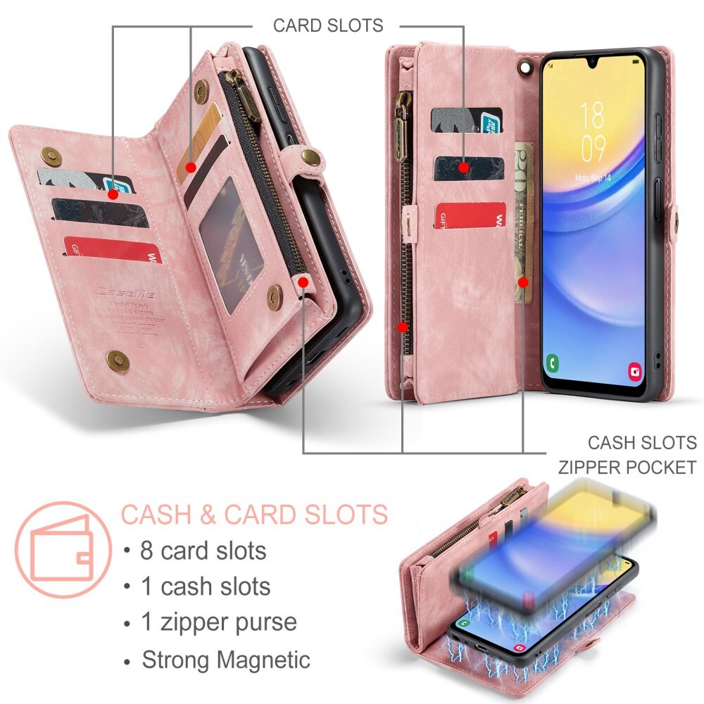 Samsung Galaxy A16 Multi-slot Wallet Case Pink