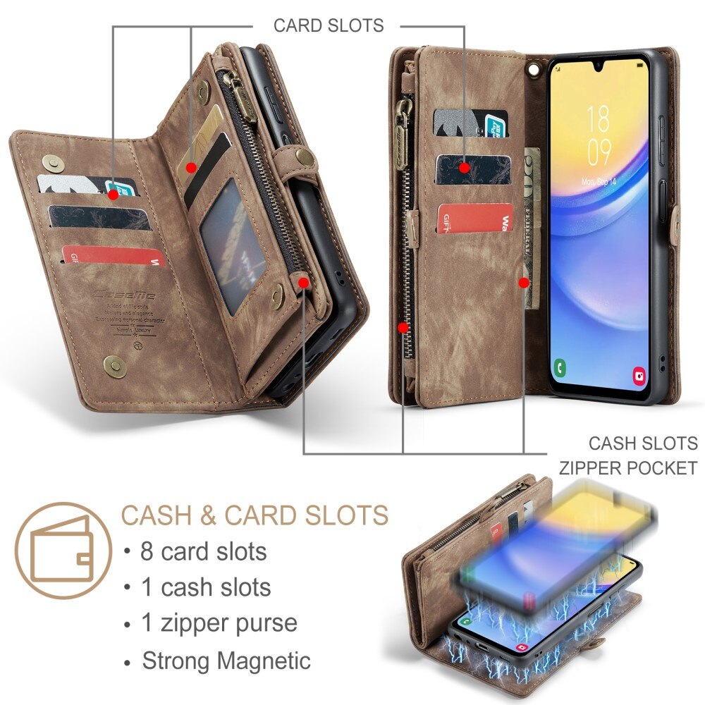 Samsung Galaxy A16 Multi-slot Wallet Case Brown