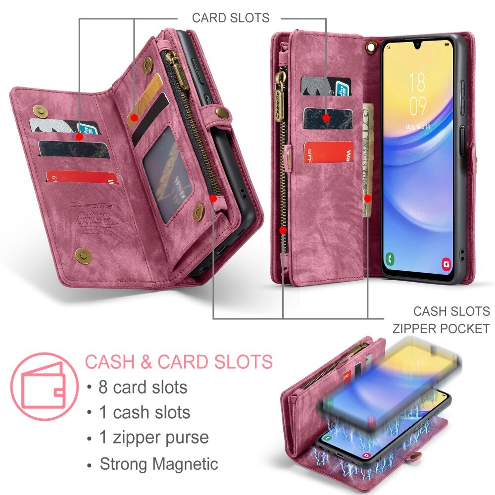 Samsung Galaxy A16 Multi-slot Wallet Case Red