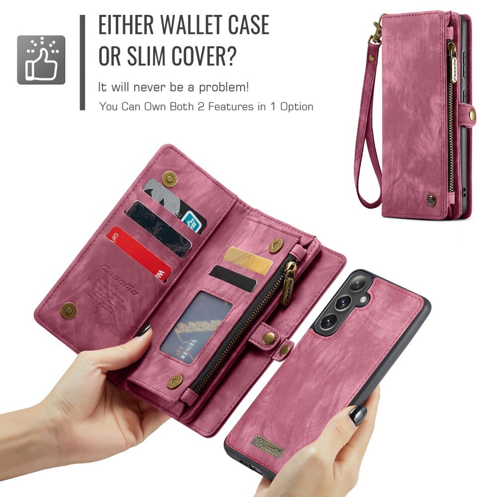 Samsung Galaxy S24 FE Multi-slot Wallet Case Red