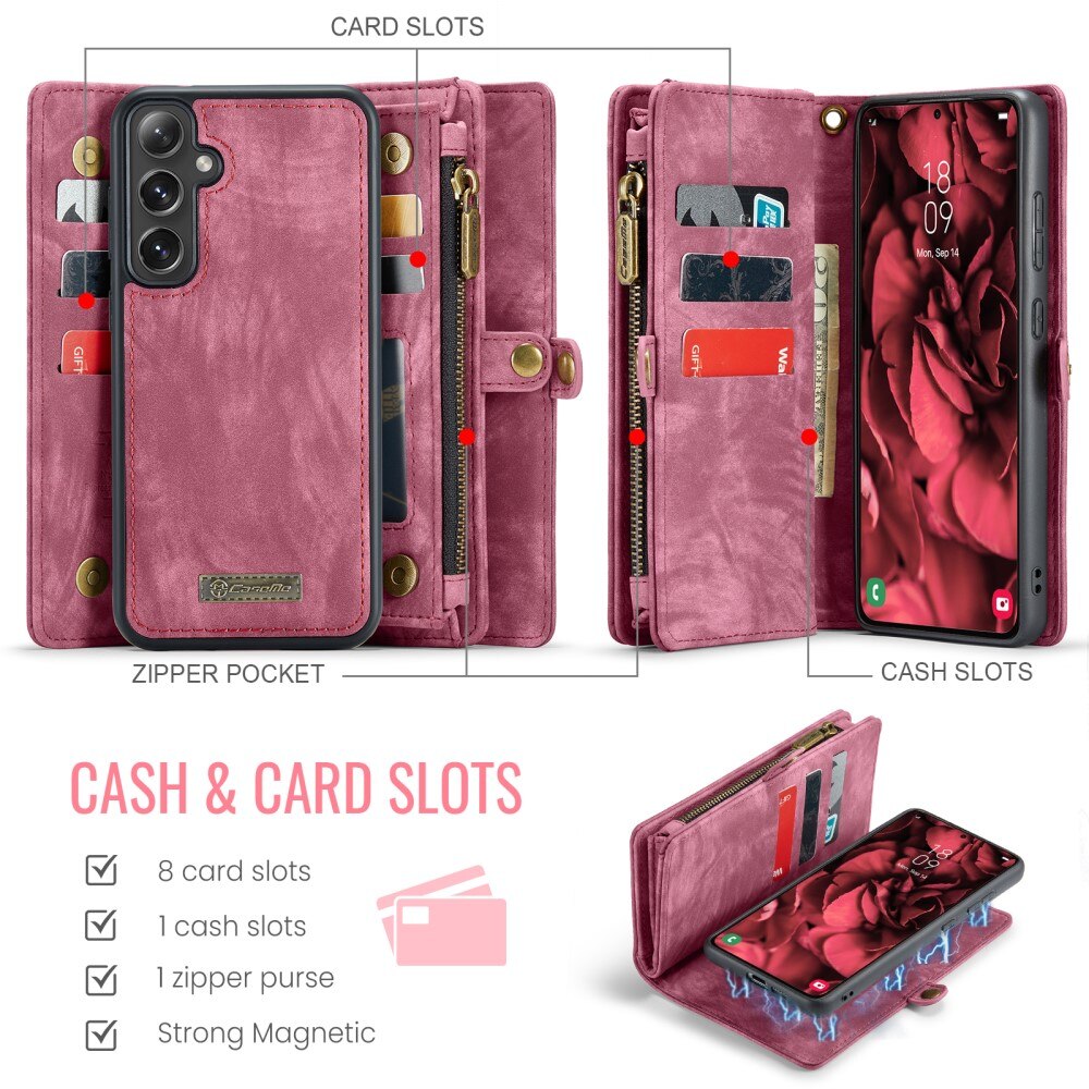 Samsung Galaxy S24 FE Multi-slot Wallet Case Red