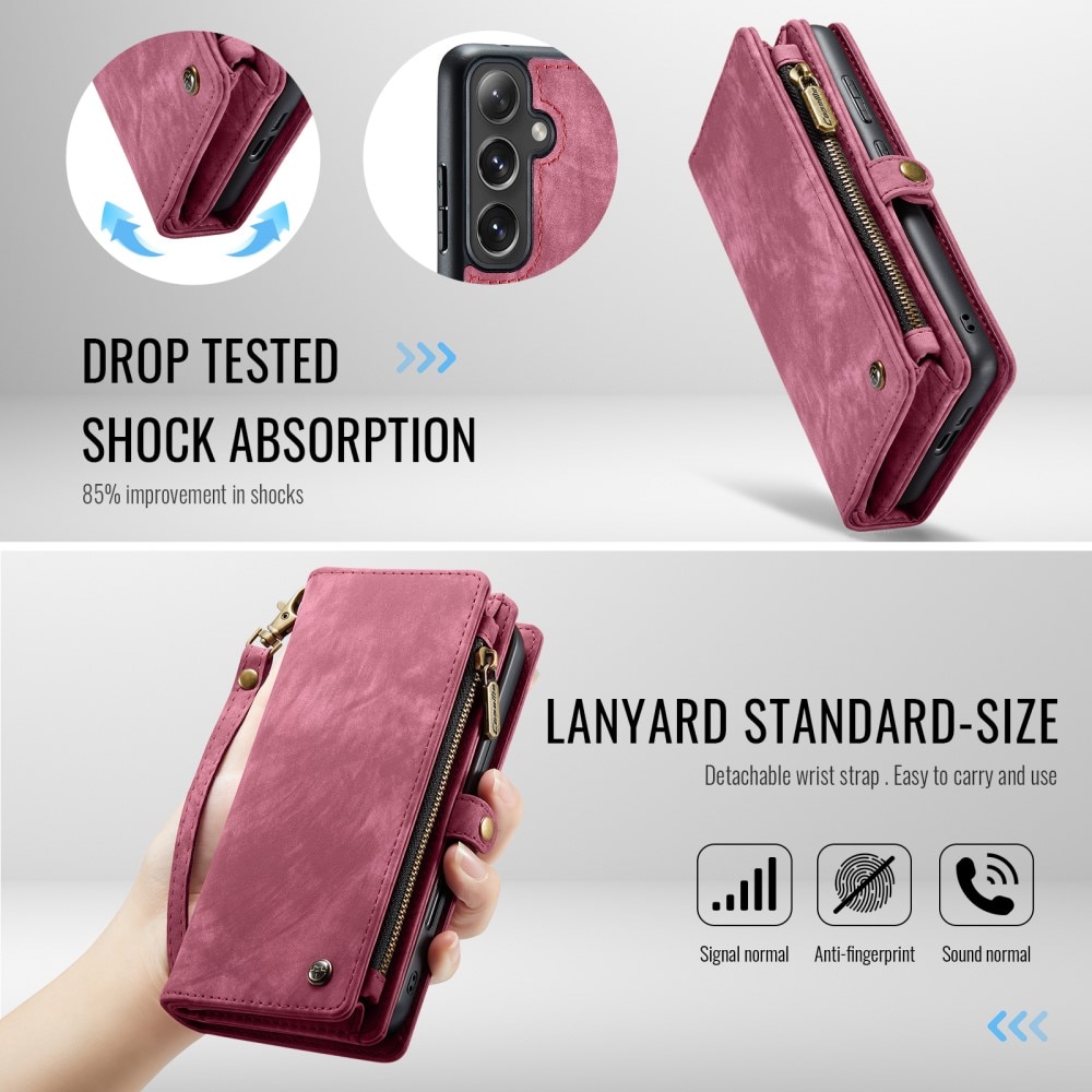 Samsung Galaxy S24 FE Multi-slot Wallet Case Red