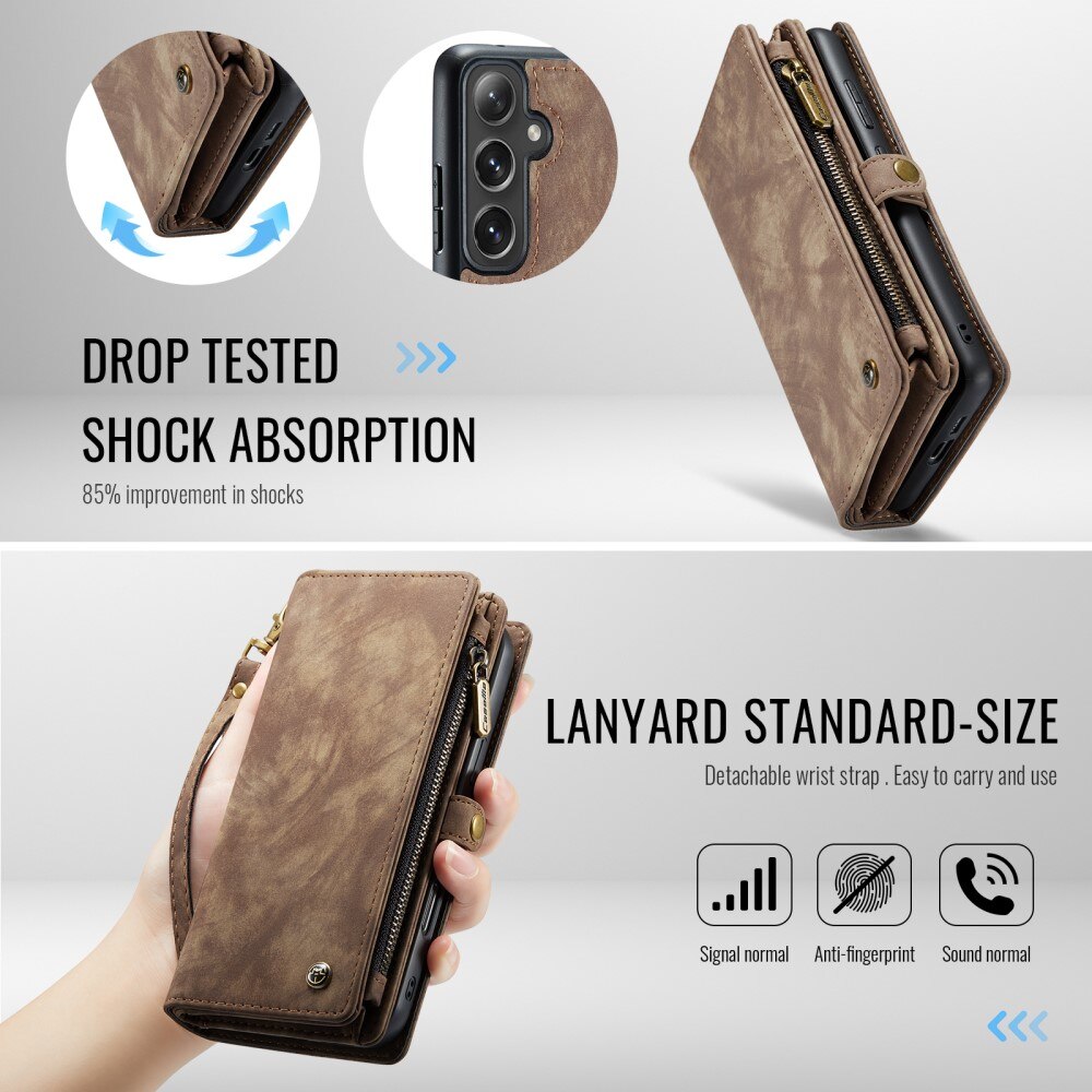 Samsung Galaxy S24 FE Multi-slot Wallet Case Brown