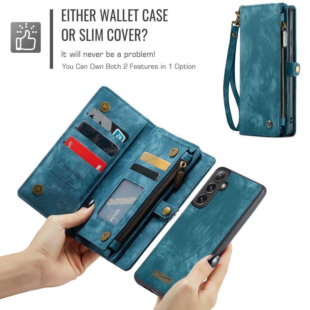 Samsung Galaxy S24 FE Multi-slot Wallet Case Blue