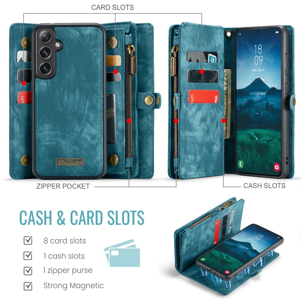 Samsung Galaxy S24 FE Multi-slot Wallet Case Blue