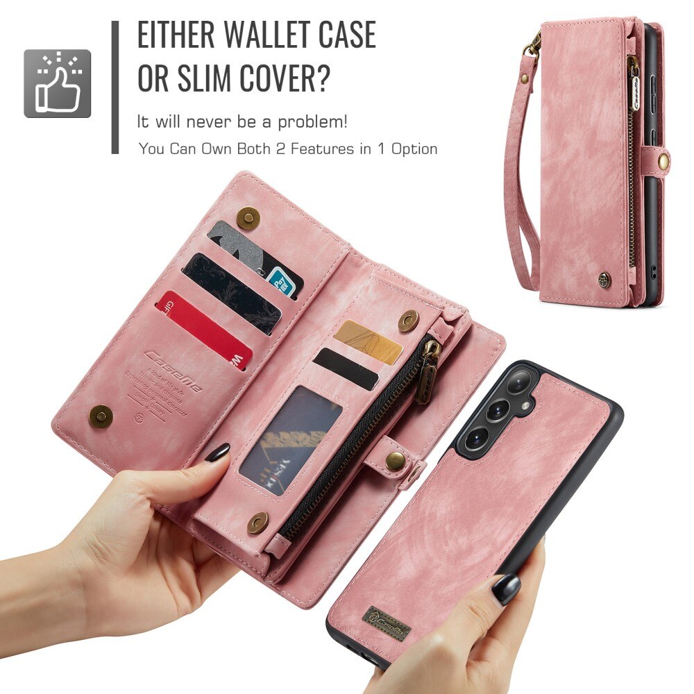 Samsung Galaxy S24 FE Multi-slot Wallet Case Pink