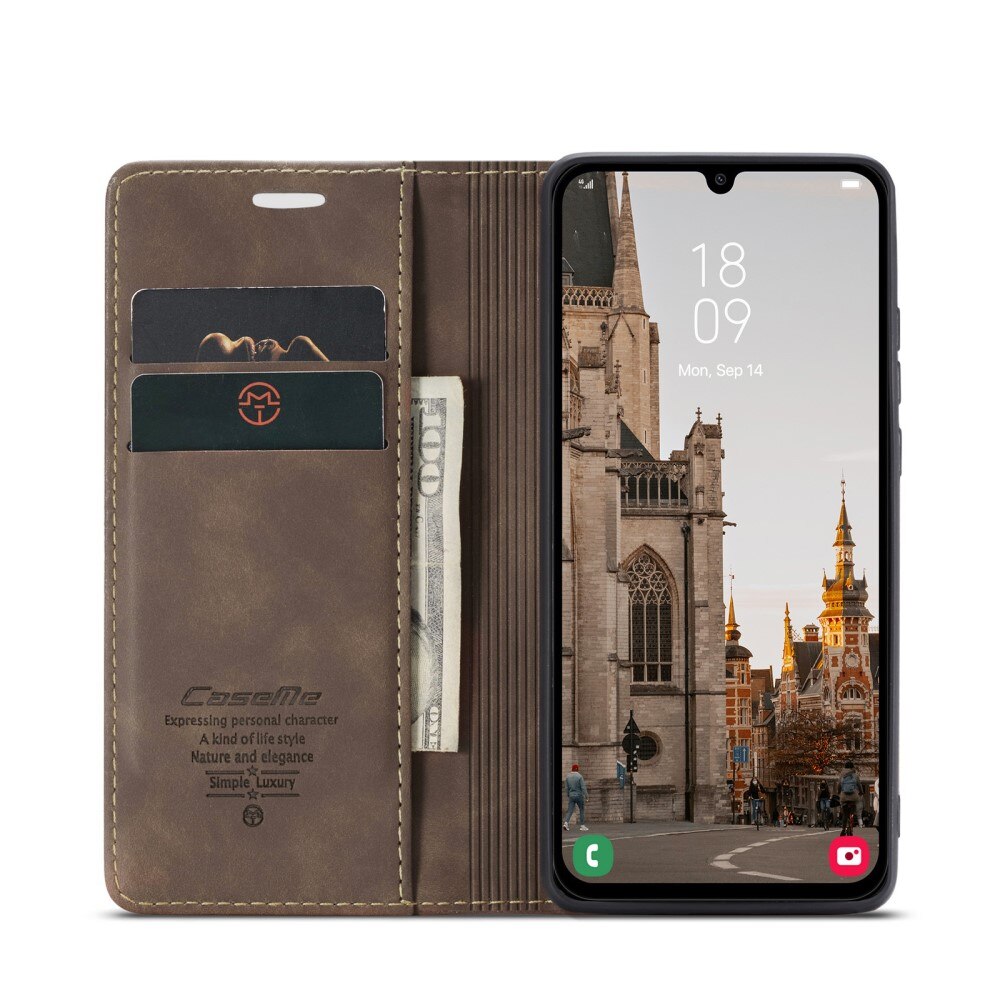 Samsung Galaxy A16 Slim Wallet Case Brown