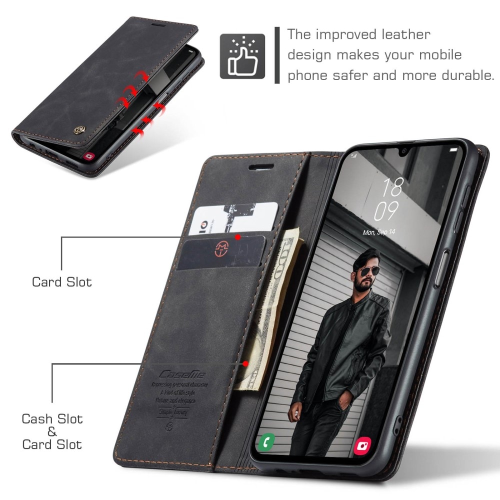 Samsung Galaxy A16 Slim Wallet Case Black