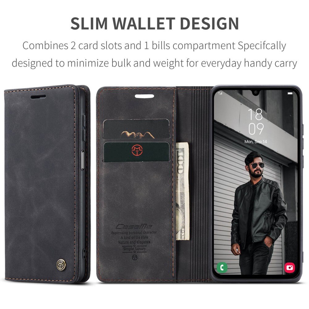 Samsung Galaxy A16 Slim Wallet Case Black