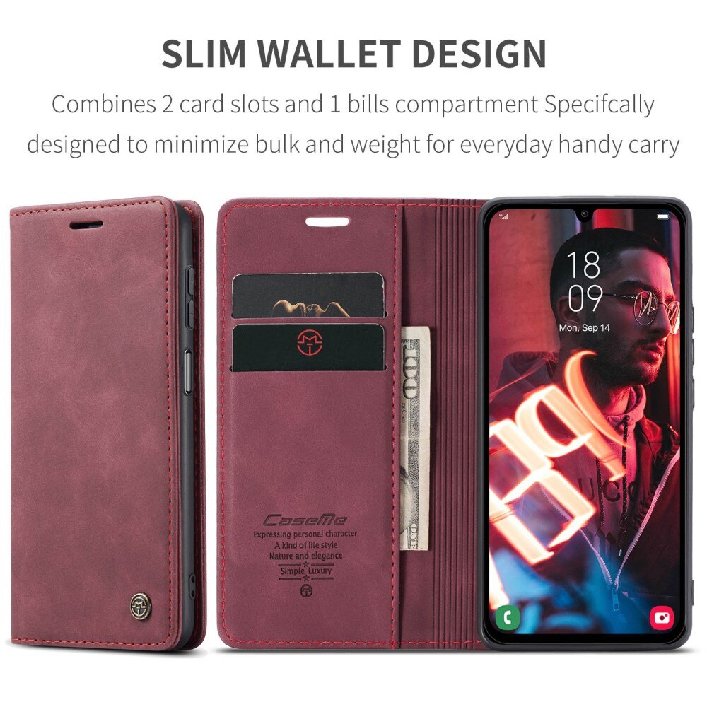 Samsung Galaxy A16 Slim Wallet Case Red