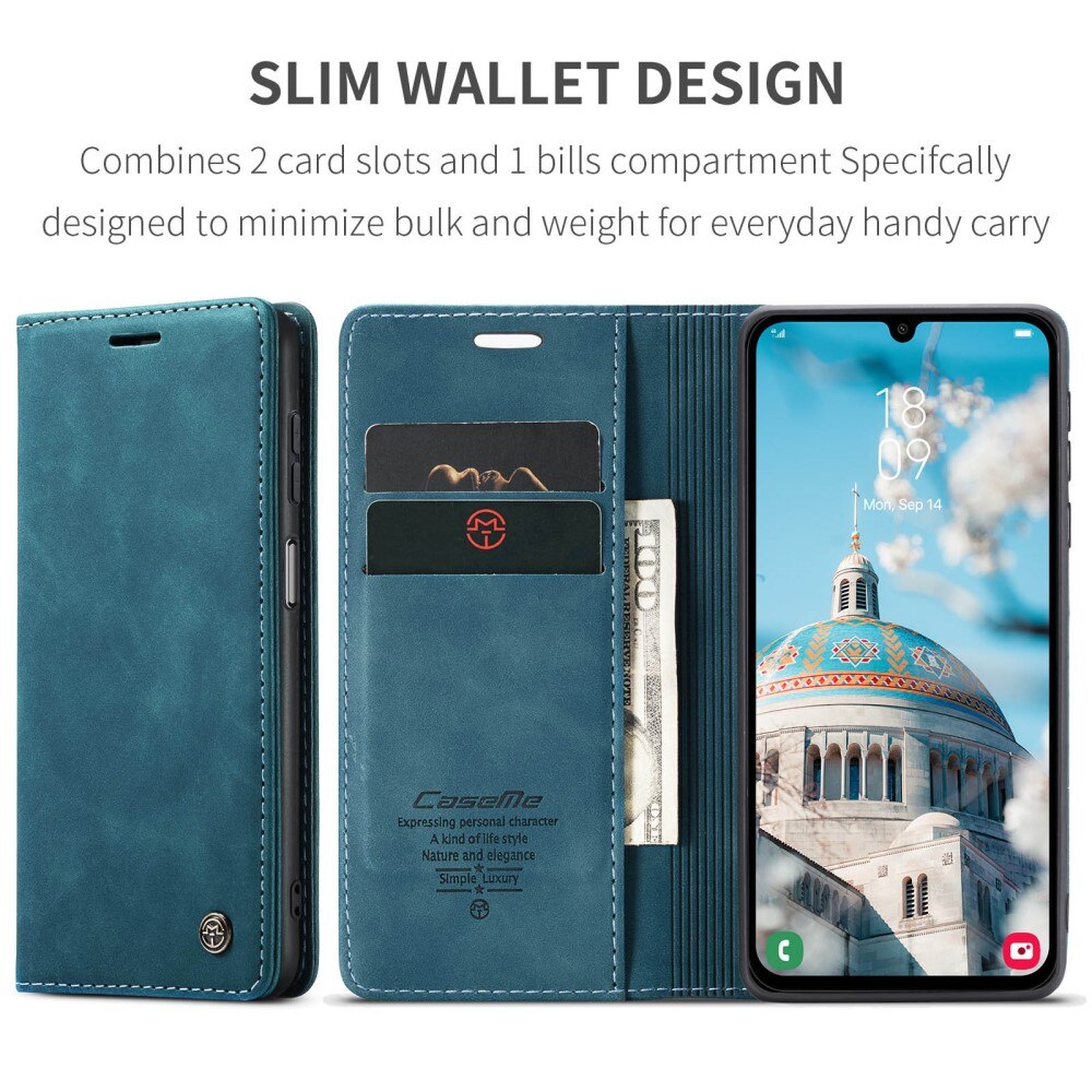 Samsung Galaxy A16 Slim Wallet Case Blue