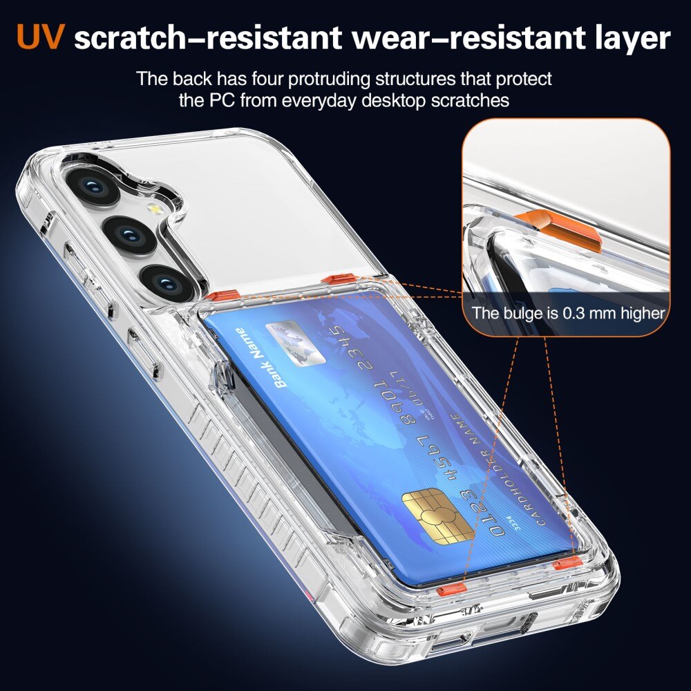 Hybrid Case Card Slot Kickstand Samsung Galaxy S25 Transparent