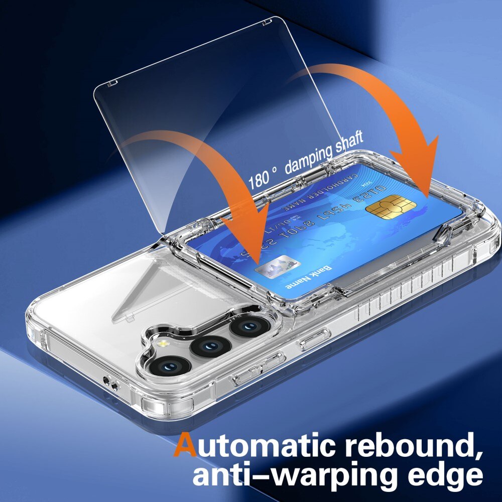 Hybrid Case Card Slot Kickstand Samsung Galaxy S25 Transparent